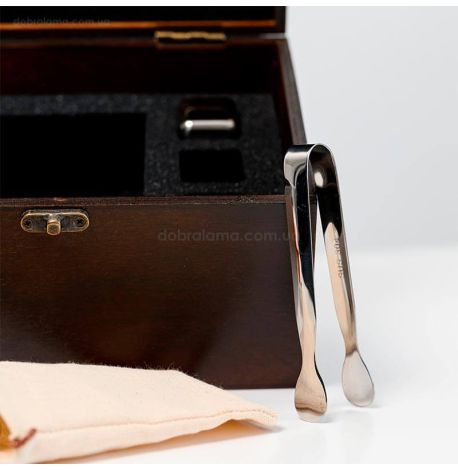 Набір для віскі «Сталевий» №1 Baltic (склянка, 3 кубики для віскі, щипці, мішечок)