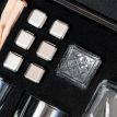 Набір для віскі «Сталевий» №7 Selecta (2 склянки, графін, 6 кубиків для віскі, щипці, мішечок)