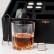 Набір для віскі «Сталевий» №7 Selecta (2 склянки, графін, 6 кубиків для віскі, щипці, мішечок)