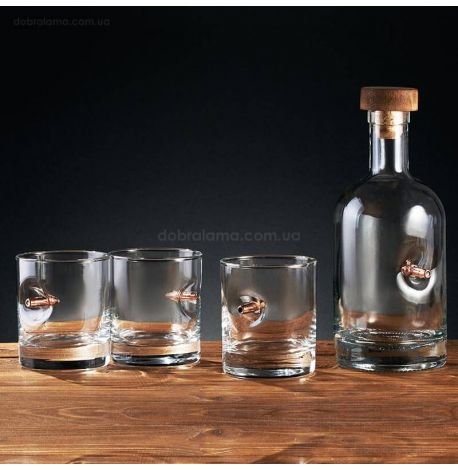 Набір для віскі з кулею (графин + 3 склянки)