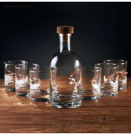 Набір для віскі з кулею (графин + 6 склянок)