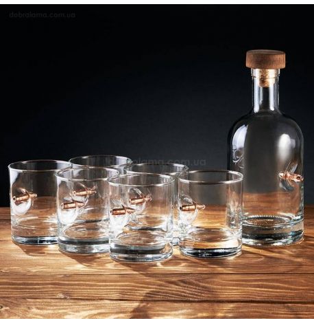 Набір для віскі з кулею (графин + 6 склянок)