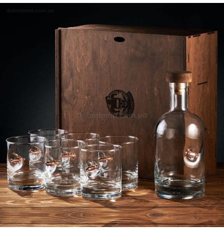 Набір для віскі з кулею (графин + 6 склянок)