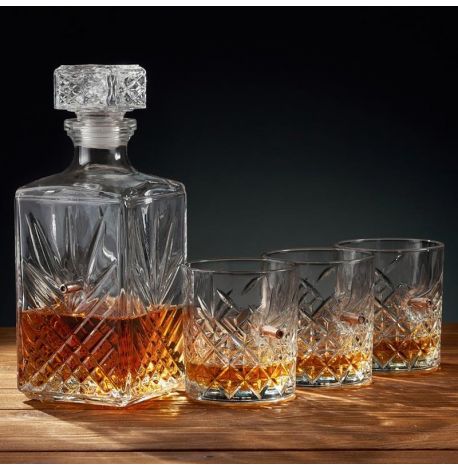 Набор для виски с пулей «Кристалл» (графин + 3 стакана)