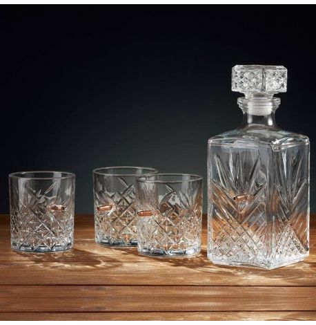 Набор для виски с пулей «Кристалл» (графин + 3 стакана)