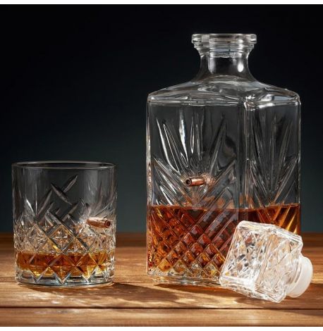 Набор для виски с пулей «Кристалл» (графин + 3 стакана)