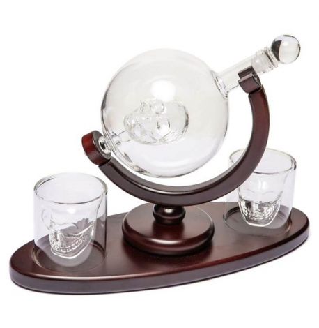 Набір для віскі з черепом "Доктор Фауст" (графин + 2 склянки)