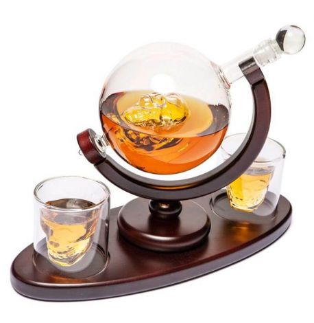 Набір для віскі з черепом "Доктор Фауст" (графин + 2 склянки)