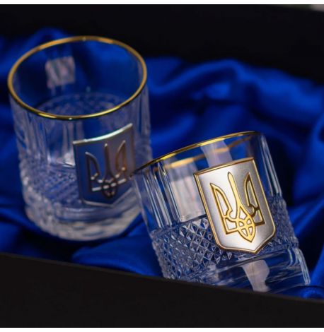 Набір 6-ти склянок для віскі «Тризуб» Boss Crystal