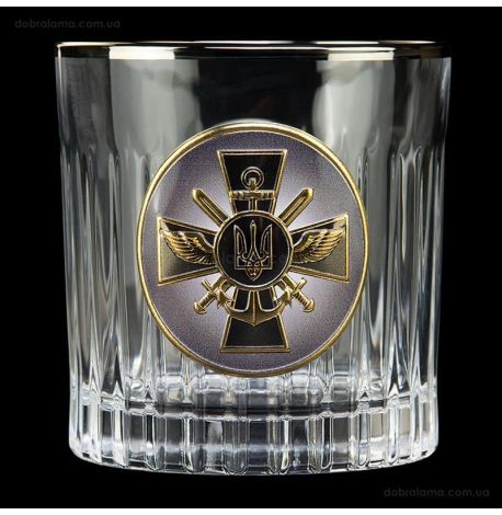 Набор для виски «Генштаб ВСУ» Boss Crystal (графин + 4 стакана)