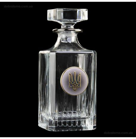 Набор для виски «Генштаб ВСУ» Boss Crystal (графин + 4 стакана)