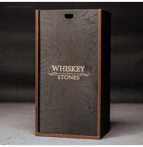 Набір для віскі Dedalo №1 (2 склянки, 8 каменів для віскі, щипці, мішечок)