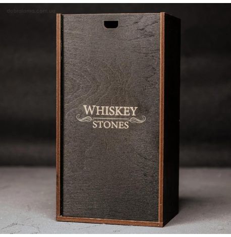 Набір для віскі Diamond №1 (2 склянки, 8 каменів для віскі, щипці, мішечок)