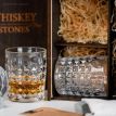 Набір для віскі Diamond №4 (4 склянки, 14 каменів для віскі, щипці, мішечок)