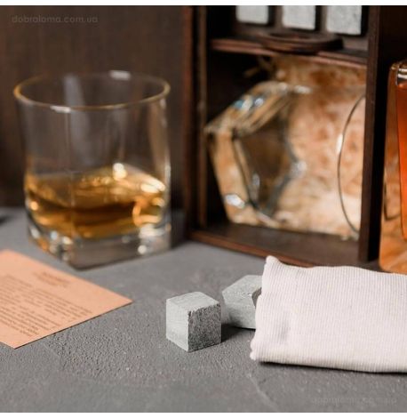 Набор для виски Baltic №7 (2 стакана, графин, 9 камней для виски, щипцы, мешочек)