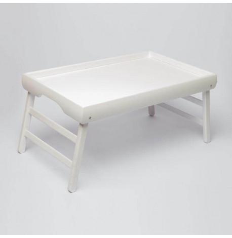Столик для завтрака без рисунка (белый)
