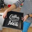 Дерев'яний піднос Coffee always a good idea