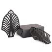 Металева підставка під гаряче "Лист" (чорна)