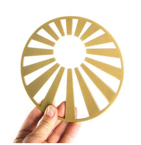 Металлическая подставка под горячее Солнце (золото)