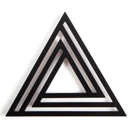 Металева підставка під гаряче "Трикутник" (чорна)