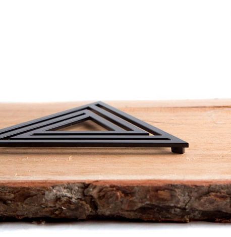 Металева підставка під гаряче "Трикутник" (чорна)