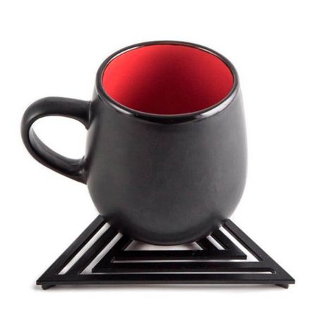 Металева підставка під гаряче "Трикутник" (чорна)