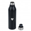 Термопляшка ZIZ "Сердечко" 500 мл (чорна)