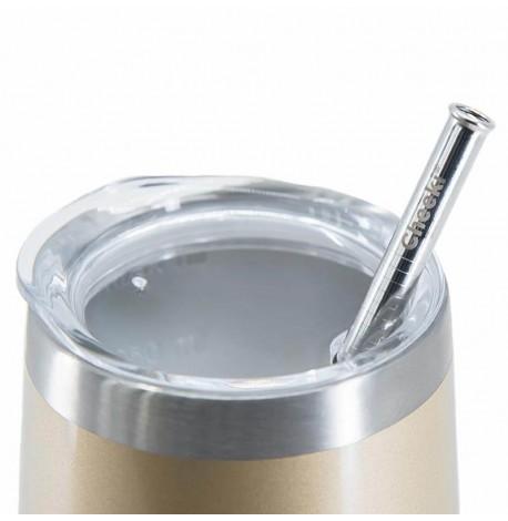 Термостакан со стальной трубочкой Cheeki Wine Tumbler Soft Gold (320 мл)