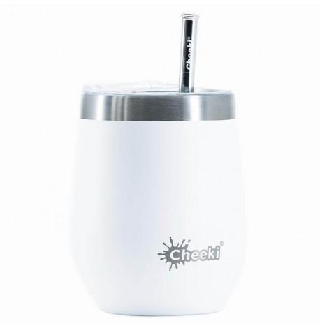 Термостакан со стальной трубочкой Cheeki Wine Tumbler Spirit White (320 мл)