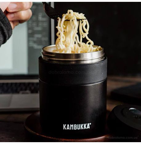 Термос для еды Kambukka Bora Matte Black (600 мл)