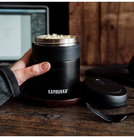 Термос для еды Kambukka Bora Matte Black (600 мл)