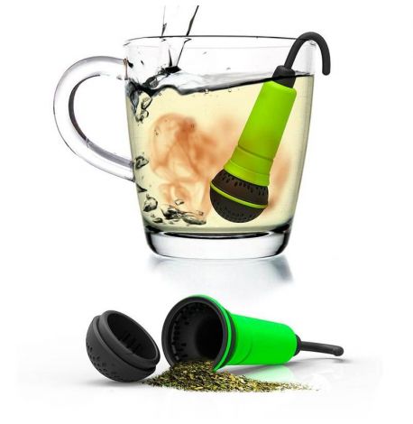 Силіконовий заварник для чаю Spo-tea-fy Rocket Design (зелений)