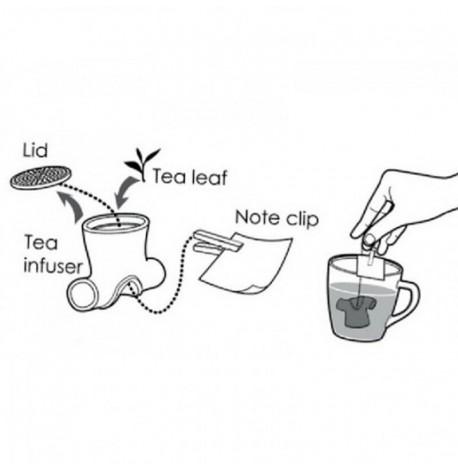 Силіконовий заварник для чаю Tea Shirt Qualy (чорний)