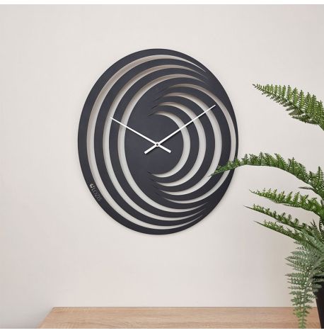 Настінний годинник Hypnosis (чорний), 50х45 см