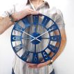 Настенные часы Boston (синие), 35 см