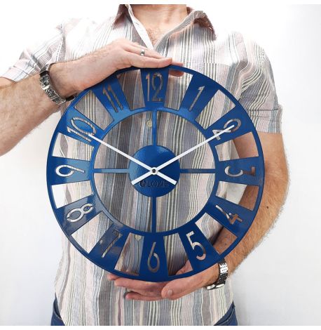 Настенные часы Boston (синие), 35 см