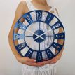 Настенные часы Boston (синие), 35 см