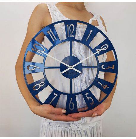 Настенные часы Boston (синие), 35 см