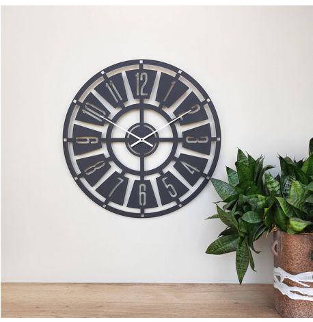 Настінний годинник Chicago (чорний), 50 см