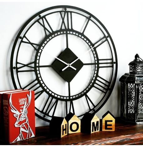 Настінний годинник London Black (чорний), 50 см