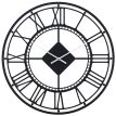 Настінний годинник London Black (чорний), 50 см