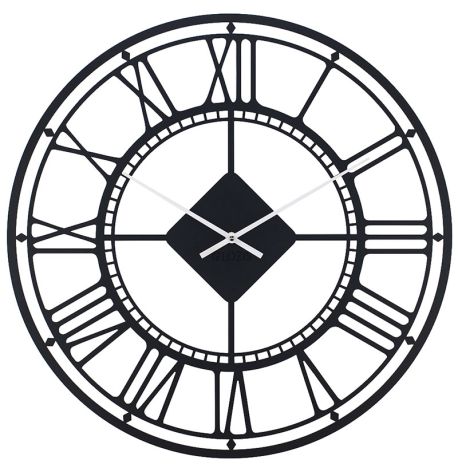 Настінний годинник London Black (чорний), 50 см