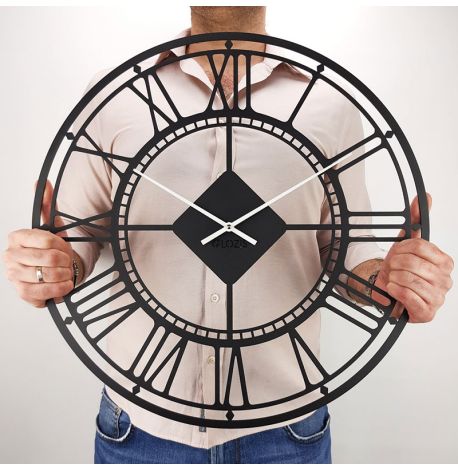 Настінний годинник London Black (чорний), 50 см