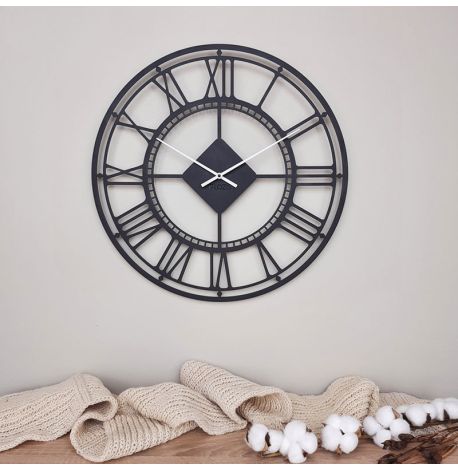 Настінний годинник London Black (чорний), 50 см