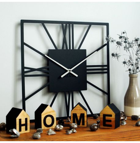 Настінний годинник New York Black (чорний), 35х35 см