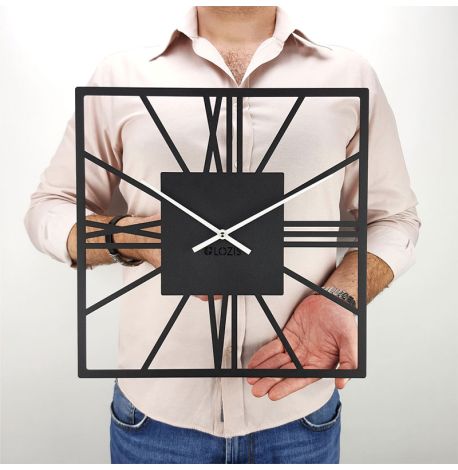 Настінний годинник New York Black (чорний), 35х35 см