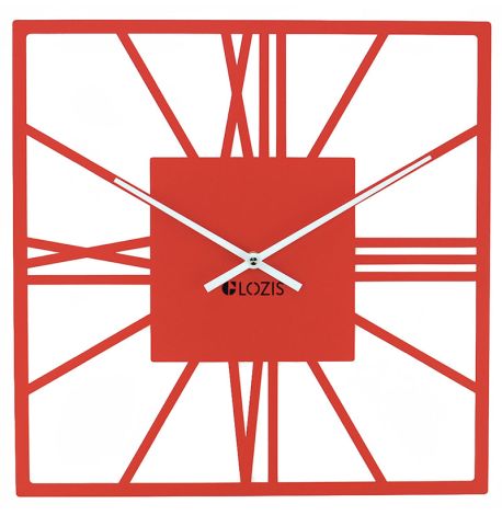 Настінний годинник New York Red (червоний), 35х35 см