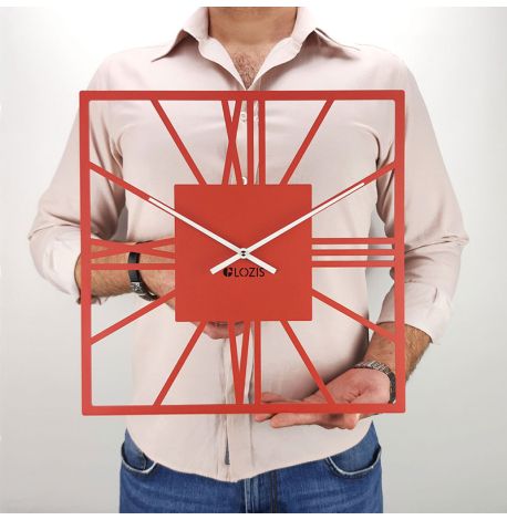 Настінний годинник New York Red (червоний), 35х35 см