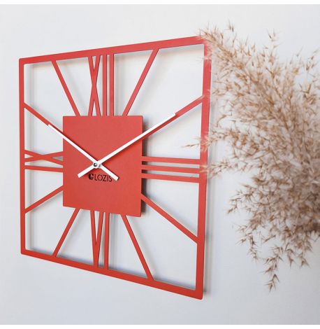 Настінний годинник New York Red (червоний), 35х35 см