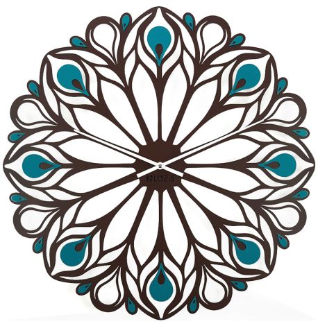 Настінний годинник Peacock Feather